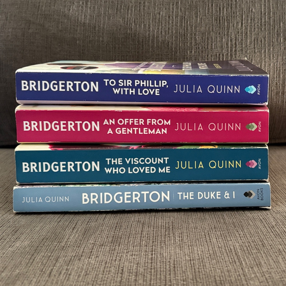 Bridgerton Book Set by Julia Quinn books 1,2,3,5 Daphne Anthony Benedict Eloise